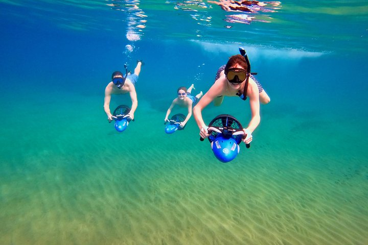 Sea Scooter Snorkeling, family friendly activity. Very fun and easy to use Scooters